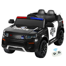 Load image into Gallery viewer, Electric Ride On Car Rigo Kids Patrol Police Ride On Cars Horn Music Remote Black