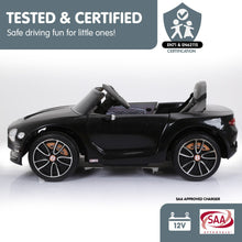 Load image into Gallery viewer, Kahuna Bentley Exp 12 Licensed Speed 6E Electric Kids Ride On Car Black