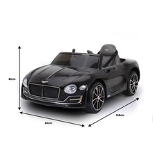 Load image into Gallery viewer, Kahuna Bentley Exp 12 Licensed Speed 6E Electric Kids Ride On Car Black