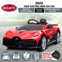 Load image into Gallery viewer, Kahuna Licensed Bugatti Divo Kids Electric Ride On Car - Red