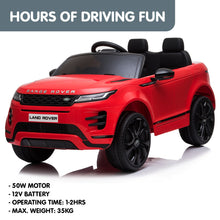 Load image into Gallery viewer, Kahuna Land Rover Licensed Kids Electric Ride On Car Remote Control - Red