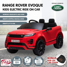 Load image into Gallery viewer, Kahuna Land Rover Licensed Kids Electric Ride On Car Remote Control - Red