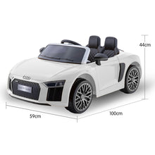 Load image into Gallery viewer, Kahuna R8 Spyder Audi Licensed Kids Electric Ride On Car Remote Control - White