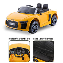 Load image into Gallery viewer, Kahuna R8 Spyder Audi Licensed Kids Electric Ride On Car Remote Control - Yellow