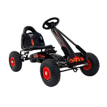 Load image into Gallery viewer, Rigo Kids Pedal Go Kart Ride On Toys Racing Car Rubber Tyre Black

