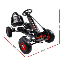 Load image into Gallery viewer, Rigo Kids Pedal Go Kart Ride On Toys Racing Car Rubber Tyre Black
