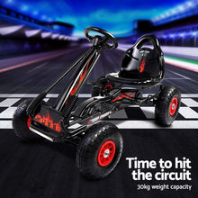 Load image into Gallery viewer, Rigo Kids Pedal Go Kart Ride On Toys Racing Car Rubber Tyre Black

