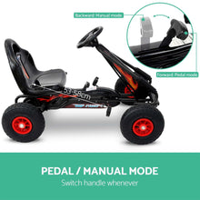 Load image into Gallery viewer, Rigo Kids Pedal Go Kart Ride On Toys Racing Car Rubber Tyre Black
