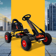 Load image into Gallery viewer, Rigo Kids Pedal Go Kart Ride On Toys Racing Car Rubber Tyre Black
