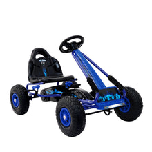 Load image into Gallery viewer, Rigo Kids Pedal Go Kart Ride On Toys Racing Car Rubber Tyre Blue
