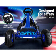 Load image into Gallery viewer, Rigo Kids Pedal Go Kart Ride On Toys Racing Car Rubber Tyre Blue

