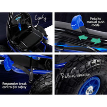 Load image into Gallery viewer, Rigo Kids Pedal Go Kart Ride On Toys Racing Car Rubber Tyre Blue
