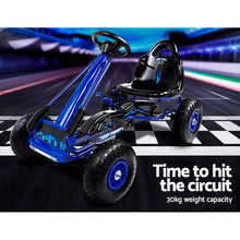 Load image into Gallery viewer, Rigo Kids Pedal Go Kart Ride On Toys Racing Car Rubber Tyre Blue
