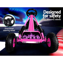 Load image into Gallery viewer, Rigo Kids Pedal Go Kart Ride On Toys Racing Car Rubber Tyre Pink
