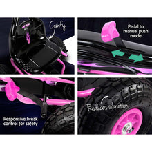 Load image into Gallery viewer, Rigo Kids Pedal Go Kart Ride On Toys Racing Car Rubber Tyre Pink
