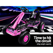 Load image into Gallery viewer, Rigo Kids Pedal Go Kart Ride On Toys Racing Car Rubber Tyre Pink
