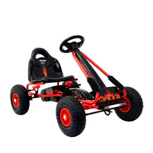 Load image into Gallery viewer, Rigo Kids Pedal Go Kart Ride On Toys Racing Car Rubber Tyre Red
