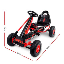 Load image into Gallery viewer, Rigo Kids Pedal Go Kart Ride On Toys Racing Car Rubber Tyre Red
