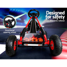 Load image into Gallery viewer, Rigo Kids Pedal Go Kart Ride On Toys Racing Car Rubber Tyre Red
