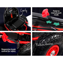 Load image into Gallery viewer, Rigo Kids Pedal Go Kart Ride On Toys Racing Car Rubber Tyre Red
