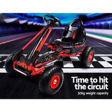 Load image into Gallery viewer, Rigo Kids Pedal Go Kart Ride On Toys Racing Car Rubber Tyre Red
