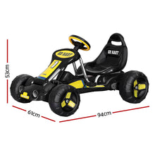 Load image into Gallery viewer, Rigo Kids Pedal Go Kart Ride On Toys Racing Car Plastic Tyre Black

