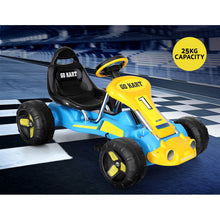 Load image into Gallery viewer, Rigo Kids Pedal Go Kart Ride On Toys Racing Car Plastic Tyre Blue
