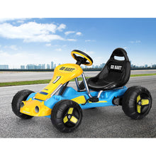 Load image into Gallery viewer, Rigo Kids Pedal Go Kart Ride On Toys Racing Car Plastic Tyre Blue
