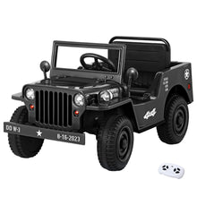 Load image into Gallery viewer, Rigo Kids Electric Ride On Car Jeep Military Off Road Toy Cars Remote 12V Black
