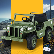 Load image into Gallery viewer, Rigo Kids Electric Ride On Car Jeep Military Off Road Toy Cars Remote 12V Olive
