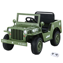 Load image into Gallery viewer, Rigo Kids Electric Ride On Car Jeep Military Off Road Toy Cars Remote 12V Olive
