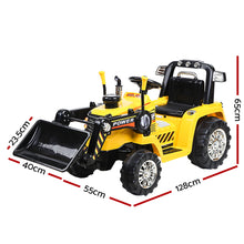 Load image into Gallery viewer, Rigo Kids Electric Ride On Car Bulldozer Digger Loader Remote 6V Yellow
