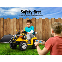 Load image into Gallery viewer, Rigo Kids Electric Ride On Car Bulldozer Digger Loader Remote 6V Yellow
