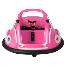 Load image into Gallery viewer, Kids Ride On Car Bumper Electric Ride On Cars Light Remote Angry Birds Sticker Pink
