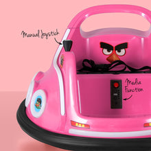 Load image into Gallery viewer, Kids Ride On Car Bumper Electric Ride On Cars Light Remote Angry Birds Sticker Pink
