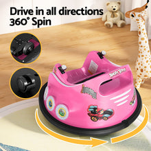 Load image into Gallery viewer, Kids Ride On Car Bumper Electric Ride On Cars Light Remote Angry Birds Sticker Pink
