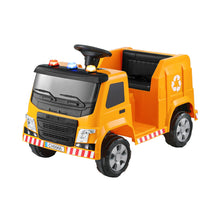 Load image into Gallery viewer, Rigo Kids Ride On Car Garbage Truck Police Light 12V Electric Toys Cars Yellow
