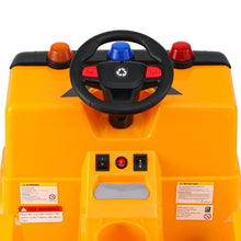Load image into Gallery viewer, Rigo Kids Ride On Car Garbage Truck Police Light 12V Electric Toys Cars Yellow
