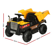 Load image into Gallery viewer, Rigo Kids Electric Ride On Car Dumptruck Loader Toy Cars 12V Yellow
