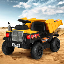 Load image into Gallery viewer, Rigo Kids Electric Ride On Car Dumptruck Loader Toy Cars 12V Yellow
