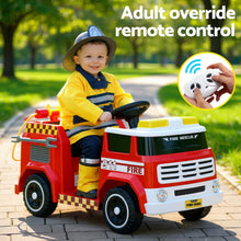 Load image into Gallery viewer, Rigo Kids Ride On Car Electric Fire Engine Fighting Truck with Water Gun Music
