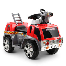 Load image into Gallery viewer, Rigo Kids Electric Ride On Car Fire Engine Fighting Truck Toy Cars 6V Red
