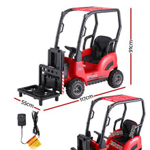 Load image into Gallery viewer, Rigo Kids Electric Ride On Car Forklift Loader Toys Cars Horn Remote 12V Red
