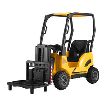 Load image into Gallery viewer, Rigo Kids Electric Ride On Car Forklift Loader Toys Cars Horn Remote 12V Yellow
