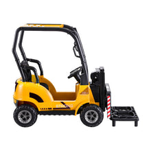 Load image into Gallery viewer, Rigo Kids Electric Ride On Car Forklift Loader Toys Cars Horn Remote 12V Yellow
