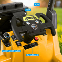 Load image into Gallery viewer, Rigo Kids Electric Ride On Car Forklift Loader Toys Cars Horn Remote 12V Yellow
