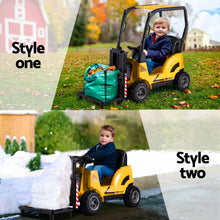 Load image into Gallery viewer, Rigo Kids Electric Ride On Car Forklift Loader Toys Cars Horn Remote 12V Yellow
