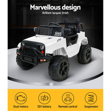 Load image into Gallery viewer, Rigo Kids Electric Ride On Car Jeep Toy Cars Remote 12V White

