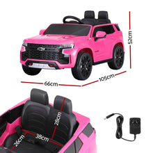 Load image into Gallery viewer, Kids Ride On Car Licensed Chevrolet Tahoe Electric Toys Horn Remote 12V Pink
