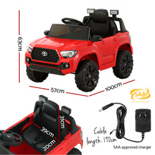 Load image into Gallery viewer, Kids Electric Ride On Car Toyota Tacoma Off Road Jeep Toy Cars Remote 12V Red
